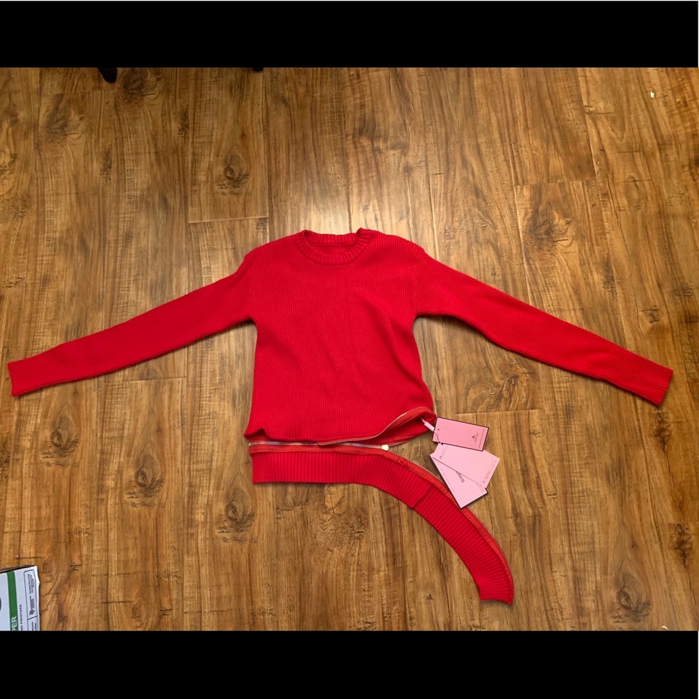 Zipper Red Sweater